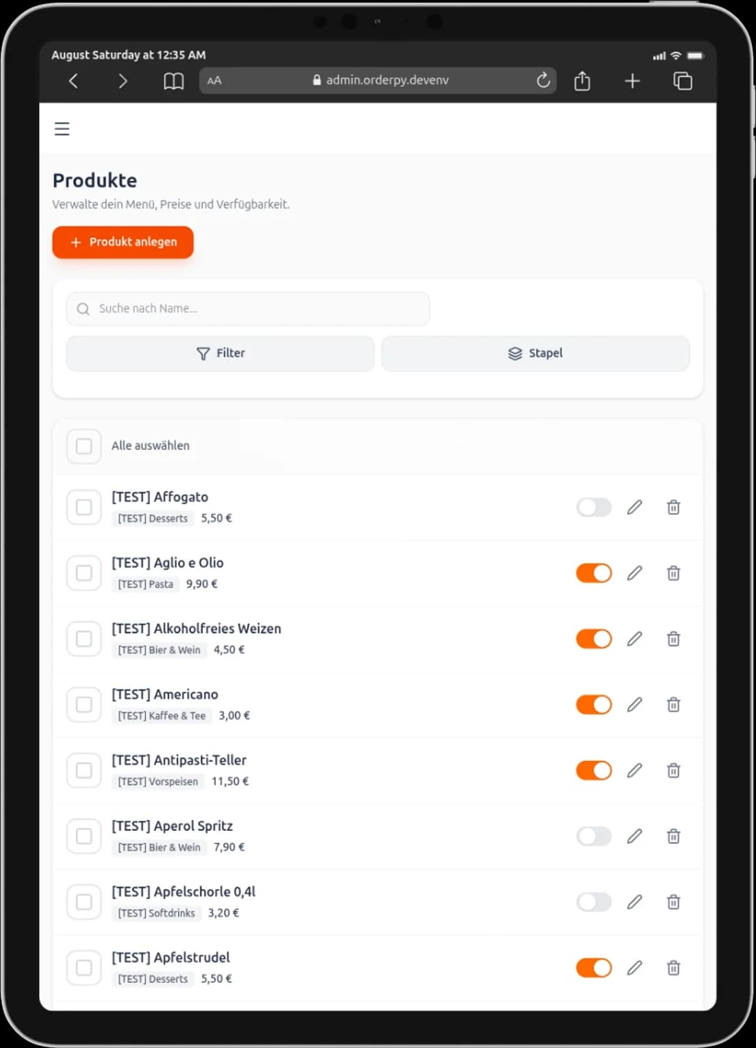 OrderPy Management UI — Screenshot folgt.